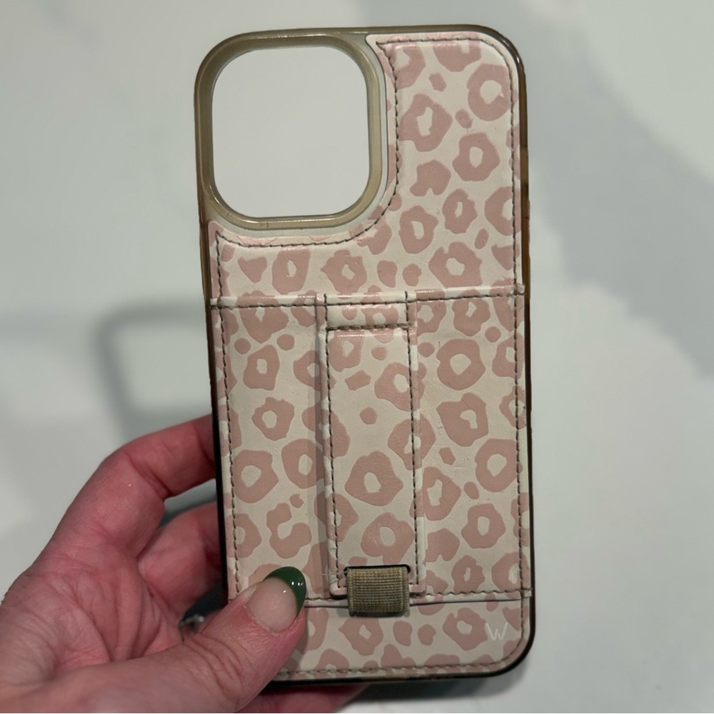 Leopard Print iPhone 13 Case with Card Holder
